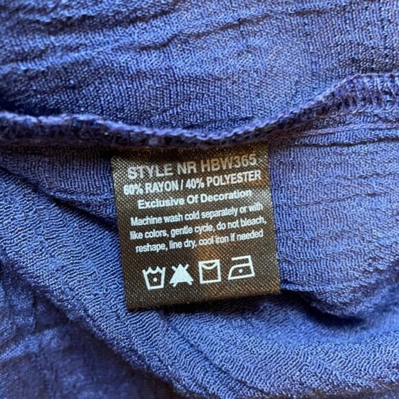 Harve Bernard short sleeve blue top size medium - Picture 5 of 6